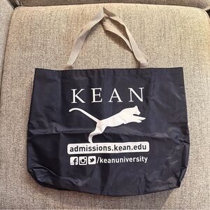 KEAN UNIVERSITY Navy Blue Nylon Tote Bag